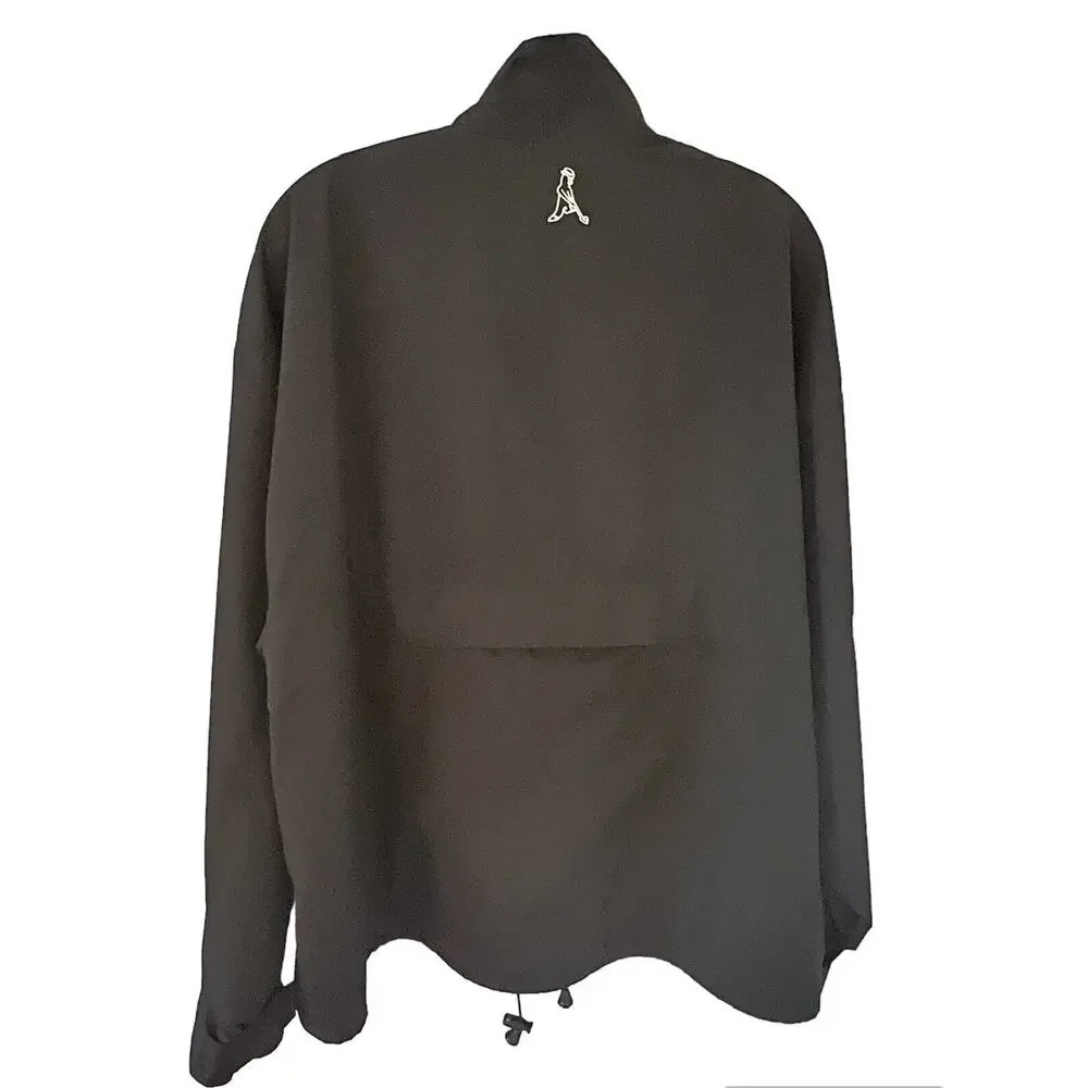 PING Jacket Travel Channel Black Full Zip Weather Resistant Oversized Medium